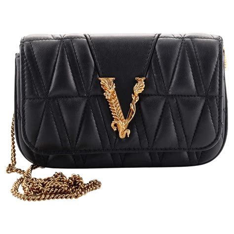 versace collection chevron leather satchel|Versace leather wallet.